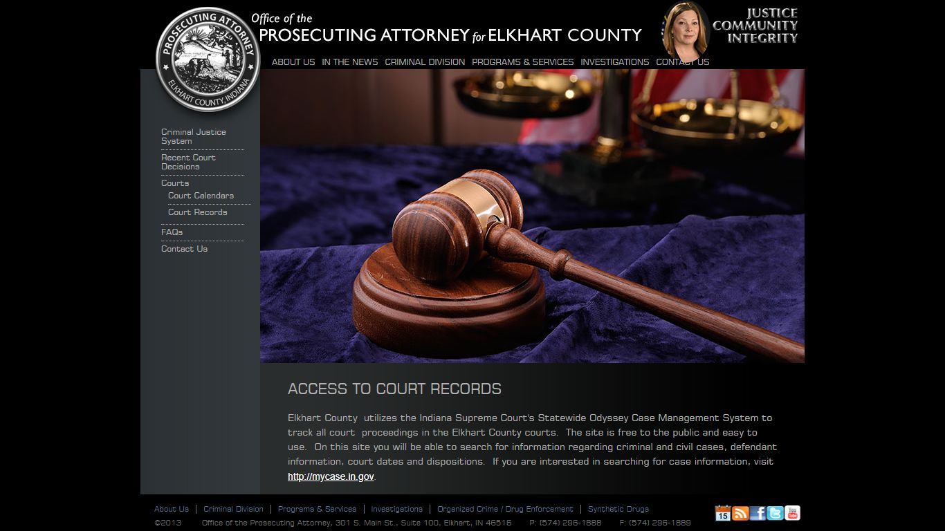 Odyssey Courts | Elkhart County Prosecutors Office